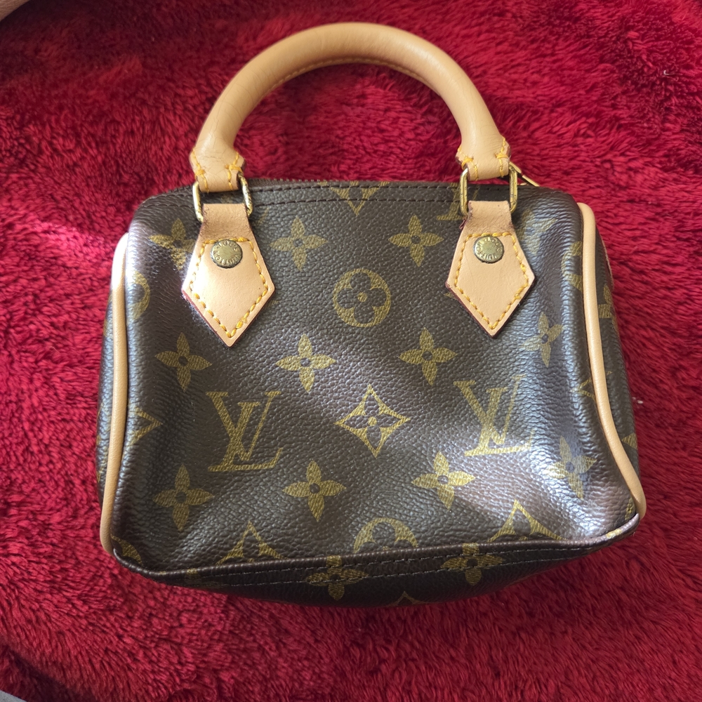 Louis Vuitton Mini Bag in Brown Monogram with Tan Accents